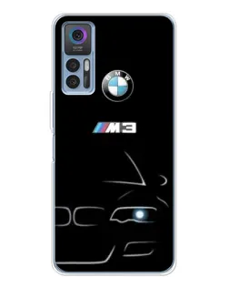 Чехол для TCL 30 Plus с картинкой «Минималистичный принт BMW M3»