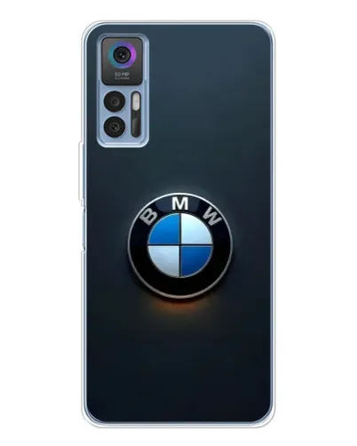 Чехол для TCL 30 Plus с картинкой «Логотип BMW — минимализм»