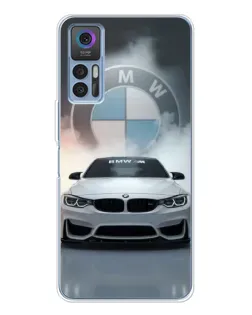 Чехол для TCL 30 Plus с картинкой «BMW в белом дыму» Чехол для TCL 30 Plus с картинкой «BMW в белом дыму»