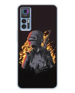Чохол для TCL 30 Plus з картинкою «PUBG — вогняний силует»