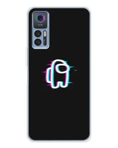 Чехол для TCL 30 Plus с картинкой «Among Us неон»