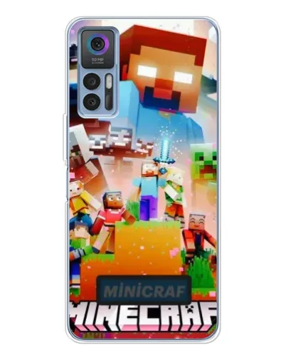 Чехол для TCL 30 Plus с картинкой «Minecraft герои игры» Чехол для TCL 30 Plus с картинкой «Minecraft герои игры»