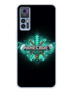 Чехол для TCL 30 Plus с картинкой «Minecraft Diamond лого»
