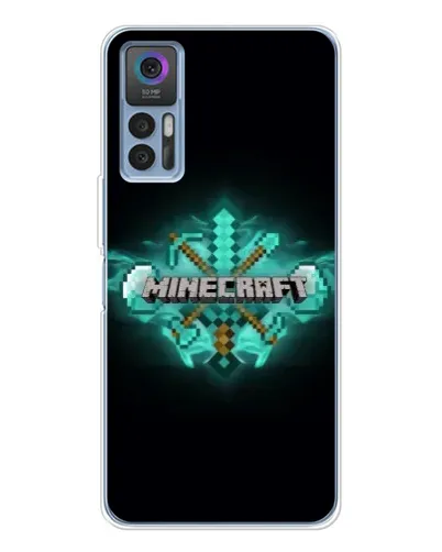 Чехол для TCL 30 Plus с картинкой «Minecraft Diamond лого» Чехол для TCL 30 Plus с картинкой «Minecraft Diamond лого»