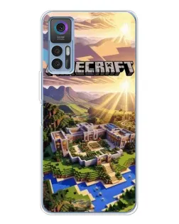 Чехол для TCL 30 Plus с картинкой «Minecraft панорама»