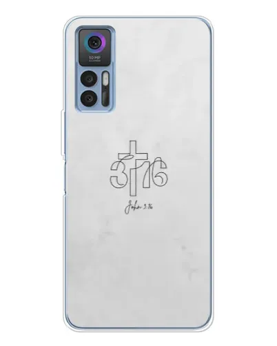 Чохол для TCL 30 Plus з картинкою «Івана 3:16 Хрест»