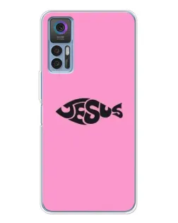 Чохол для TCL 30 Plus з картинкою «Рожевий символ Jesus»