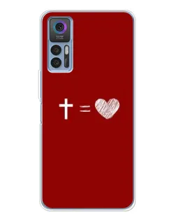Чехол для TCL 30 Plus с картинкой «Уравнение любви»