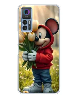 Чохол для TCL 30 Plus з картинкою «Міккі з тюльпанами»