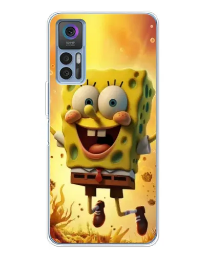 Чохол для TCL 30 Plus з картинкою «Губка Боб стрибає»