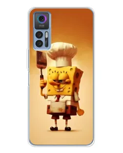 Чохол для TCL 30 Plus з картинкою «Губка Боб кухар»