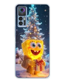 Чохол для TCL 30 Plus з картинкою «Різдвяний Спанч Боб»