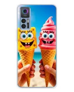 Чохол для TCL 30 Plus з картинкою «Спанч Боб морозиво»