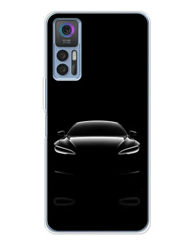 Чехол для TCL 30 Plus с картинкой «Силуэт Tesla Night»