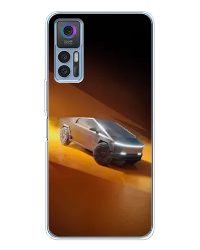 Чехол для TCL 30 Plus с картинкой «Cybertruck в пустыне»