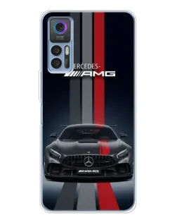 Чехол для TCL 30 Plus с картинкой «Mercedes — белый карбон» Чехол для TCL 30 Plus с картинкой «Mercedes — белый карбон»