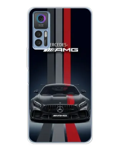 Чехол для TCL 30 Plus с картинкой «Mercedes — белый карбон» Чехол для TCL 30 Plus с картинкой «Mercedes — белый карбон»