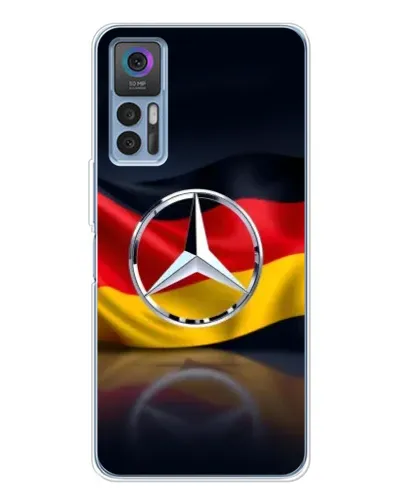 Чехол для TCL 30 Plus с картинкой «Mercedes — флаг Германии» Чехол для TCL 30 Plus с картинкой «Mercedes — флаг Германии»