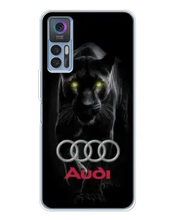 Чехол для TCL 30 Plus с картинкой «Пантера и Audi»