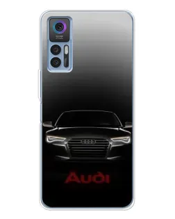 Чехол для TCL 30 Plus с картинкой «Audi — градиентный контур»