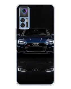 Чехол для TCL 30 Plus с картинкой «Audi — ночное отражение»