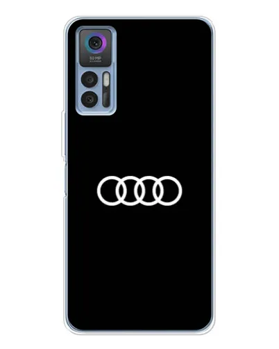 Чехол для TCL 30 Plus с картинкой «Audi White Logo»