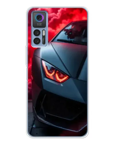 Чехол для TCL 30 Plus с картинкой «Lamborghini красное сияние»