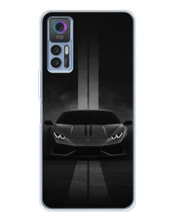 Чехол для TCL 30 Plus с картинкой «Lamborghini симметрия дорог»