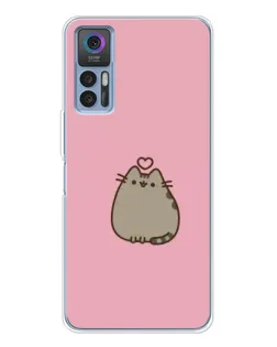 Чохол для TCL 30 Plus з картинкою «Pusheen серце»