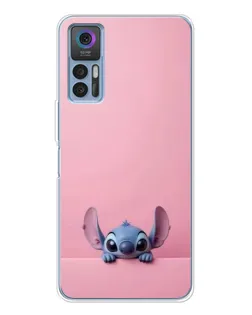 Чехол для TCL 30 Plus с картинкой «Stitch выглядывает»