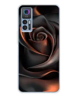 Чохол для TCL 30 Plus з картинкою «Шовкова чорна троянда»