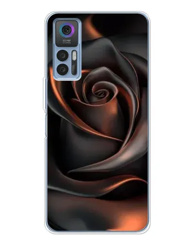 Чохол для TCL 30 Plus з картинкою «Шовкова чорна троянда»