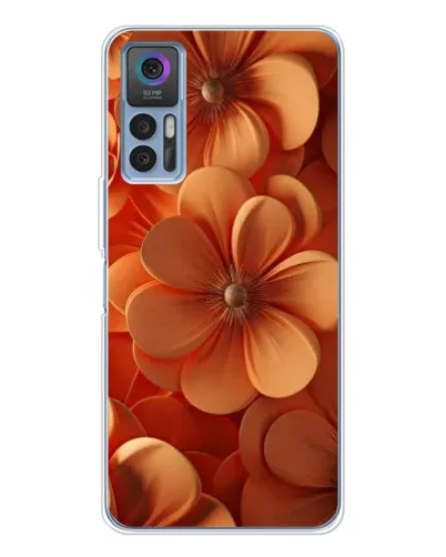 Чохол для TCL 30 Plus з картинкою «Помаранчева макро квітка»