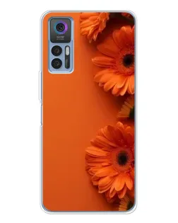 Чохол для TCL 30 Plus з картинкою «Помаранчеві гербери»