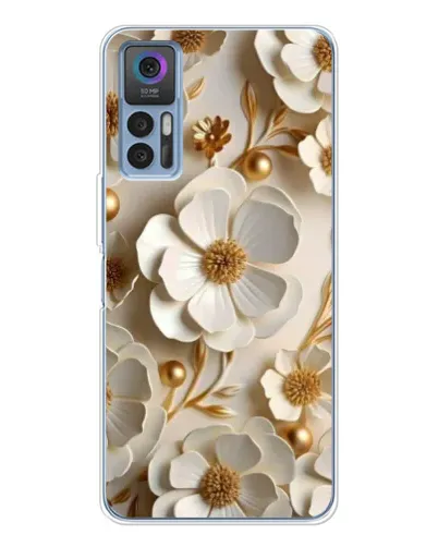 Чохол для TCL 30 Plus з картинкою «Білі паперові квіти»