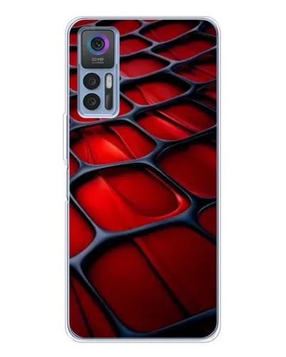 Чохол для TCL 30 Plus з картинкою «Червона глянцева сітка»