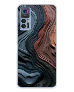 Чохол для TCL 30 Plus з картинкою «Кольорові хвилі каньйону»
