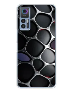Чохол для TCL 30 Plus з картинкою «Об'ємна темна решітка»