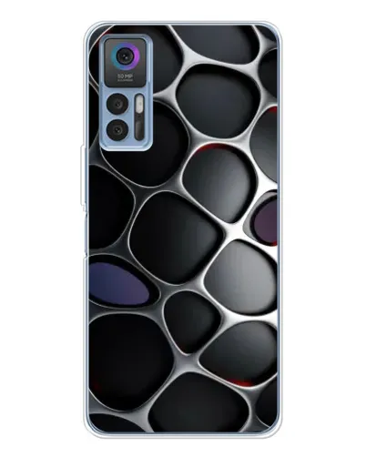 Чохол для TCL 30 Plus з картинкою «Об'ємна темна решітка»