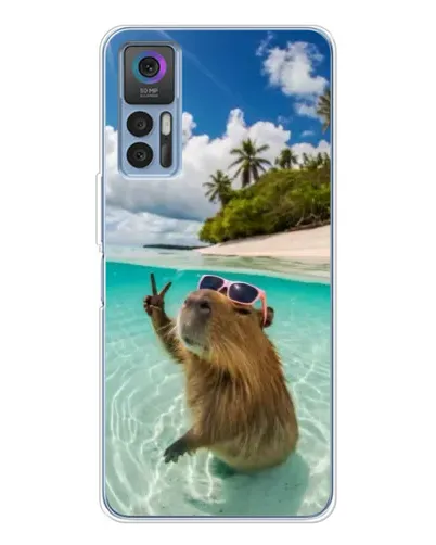 Чехол для TCL 30 Plus с картинкой «Капибара на море» Чехол для TCL 30 Plus с картинкой «Капибара на море»