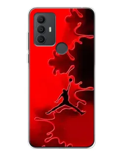 Чехол для TCL 30 SE с картинкой «Jordan Red Smoke»