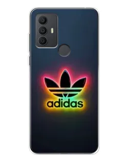 Чехол для TCL 30 SE с картинкой «Неоновый Adidas»
