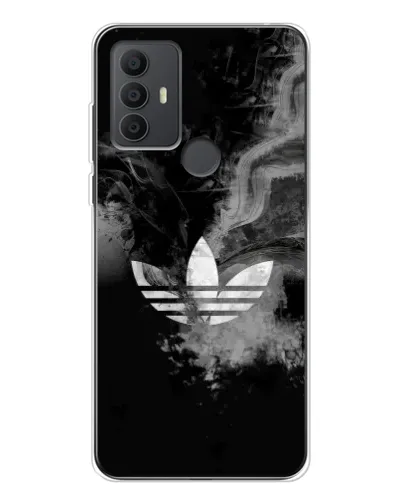 Чехол для TCL 30 SE с картинкой «Абстрактный дым Adidas»