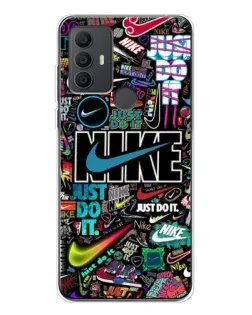 Чехол для TCL 30 SE с картинкой «Яркий коллаж Nike»