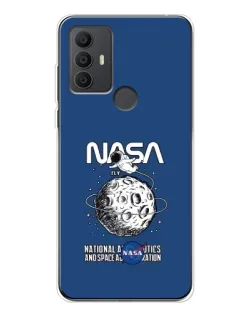 Чехол для TCL 30 SE с картинкой «NASA — лунная миссия»