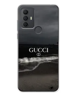Чехол для TCL 30 SE с картинкой «Gucci — морской прибой»