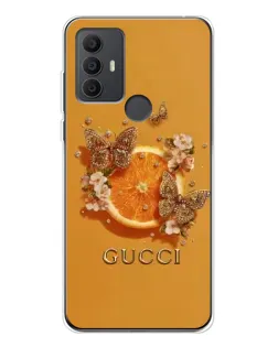Чехол для TCL 30 SE с картинкой «Gucci — золотые бабочки» Чехол для TCL 30 SE с картинкой «Gucci — золотые бабочки»