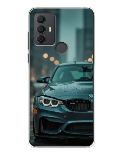 Чехол для TCL 30 SE с картинкой «BMW в огнях города»