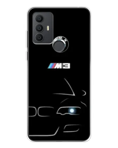 Чехол для TCL 30 SE с картинкой «Минималистичный принт BMW M3»