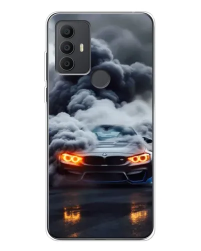 Чехол для TCL 30 SE с картинкой «BMW в дыму»